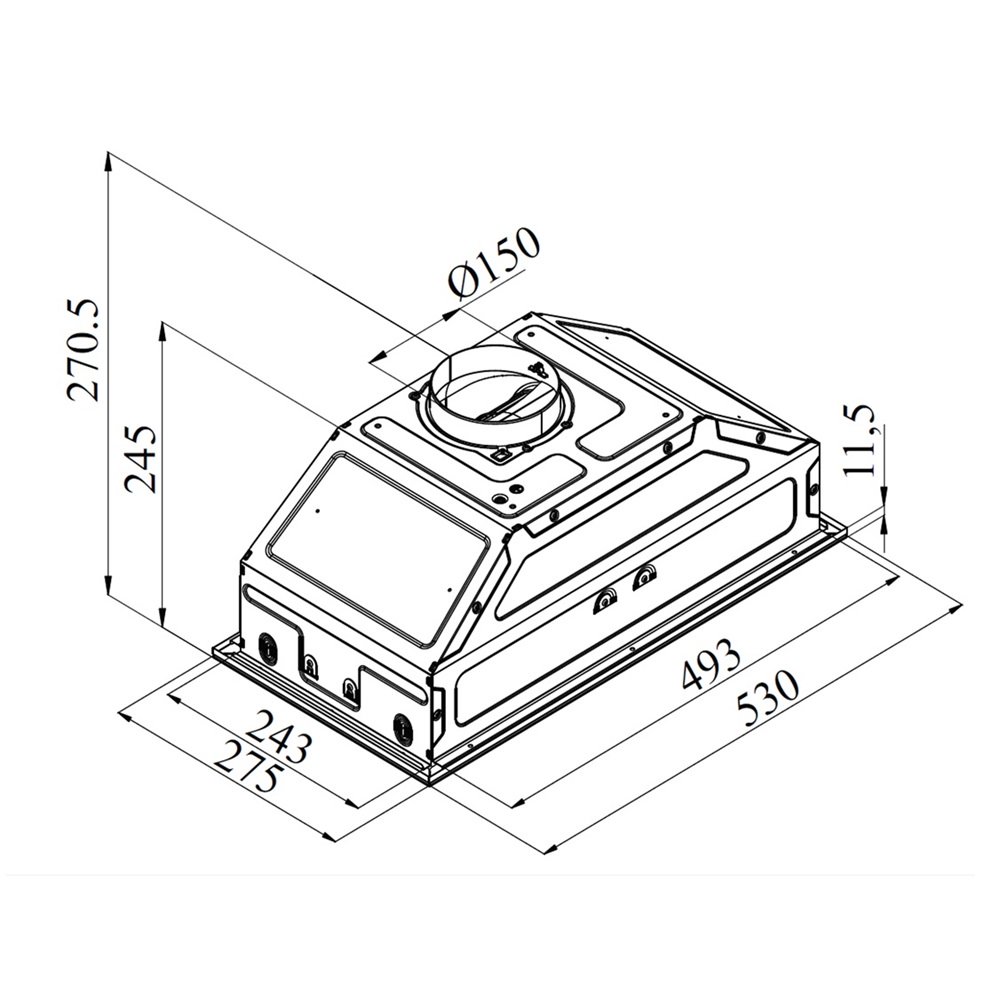 размеры встройки CI68B1 FBK